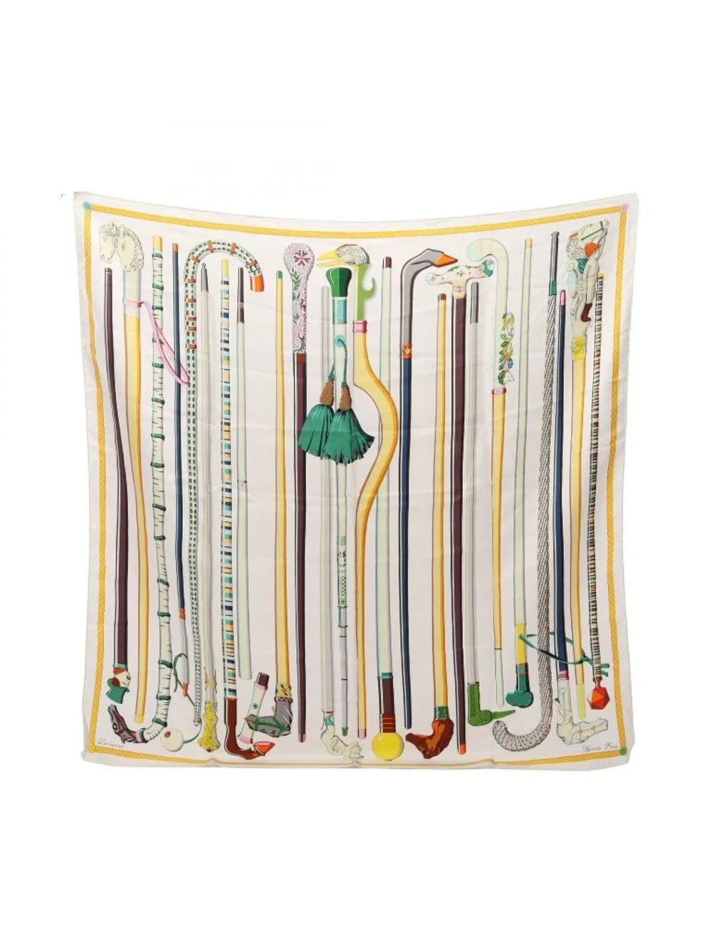 Hermes Scarf Carre 90 les Cannes Silk